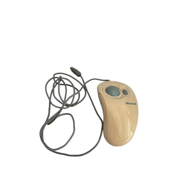 Microsoft IntelliMouse Trackball PS/2 3-Button Wired Mouse Beige X03-09209 - Picture 1 of 8